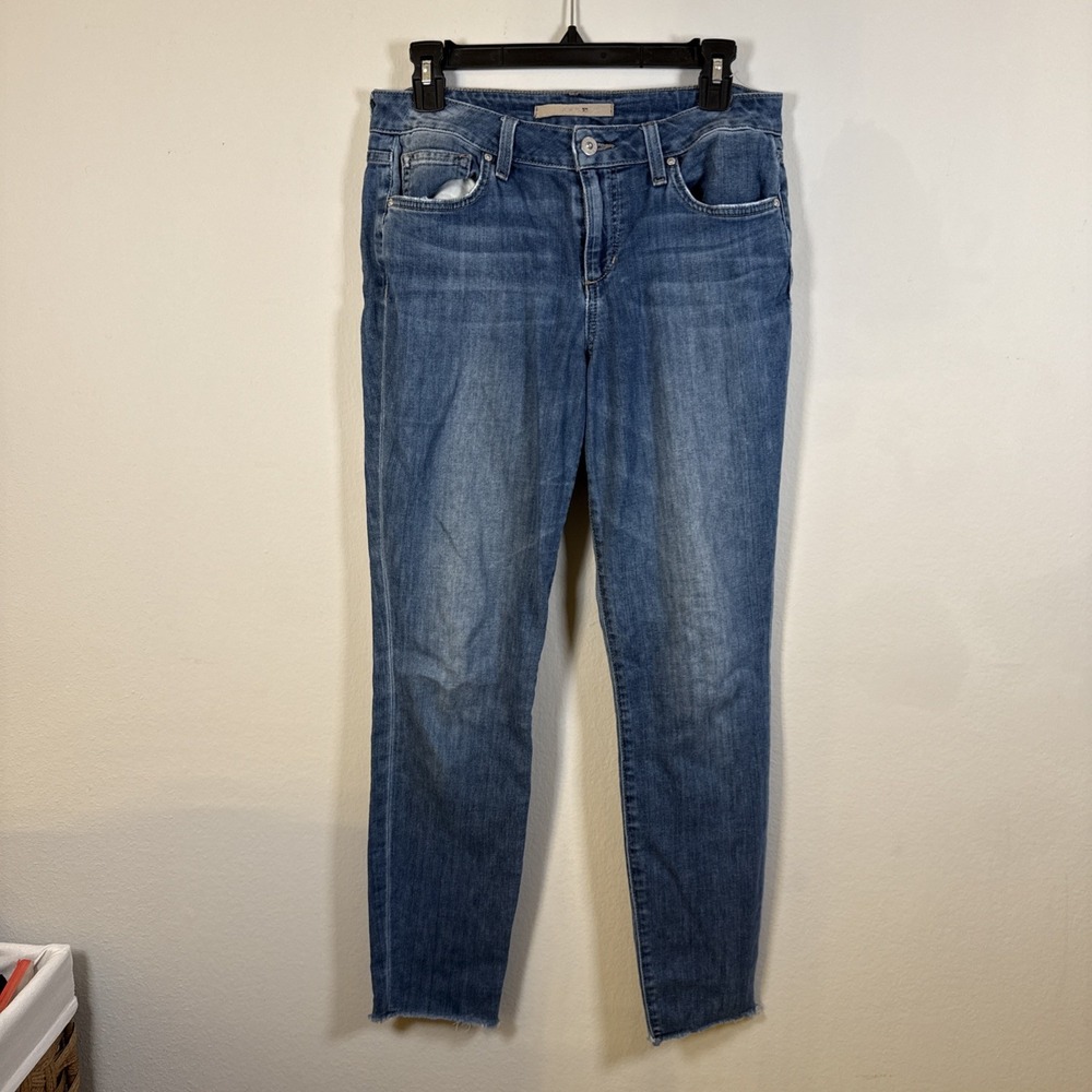 JOES JEANS Womens Size 28 Low Rise Skinny Ankle Denim Jeans Raw Hem Strech